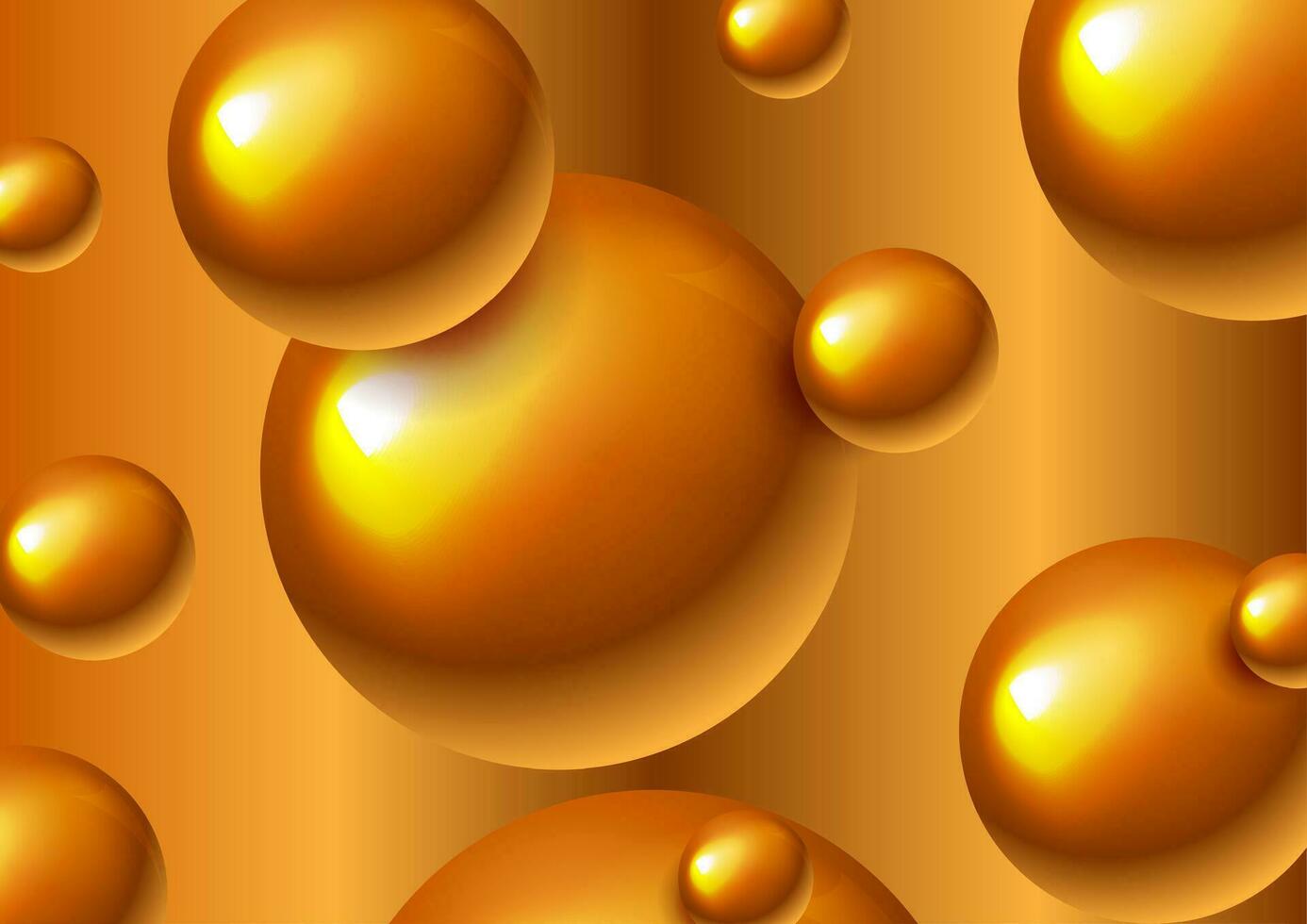 Abstract bronze futuristic 3d spheres geometric background vector