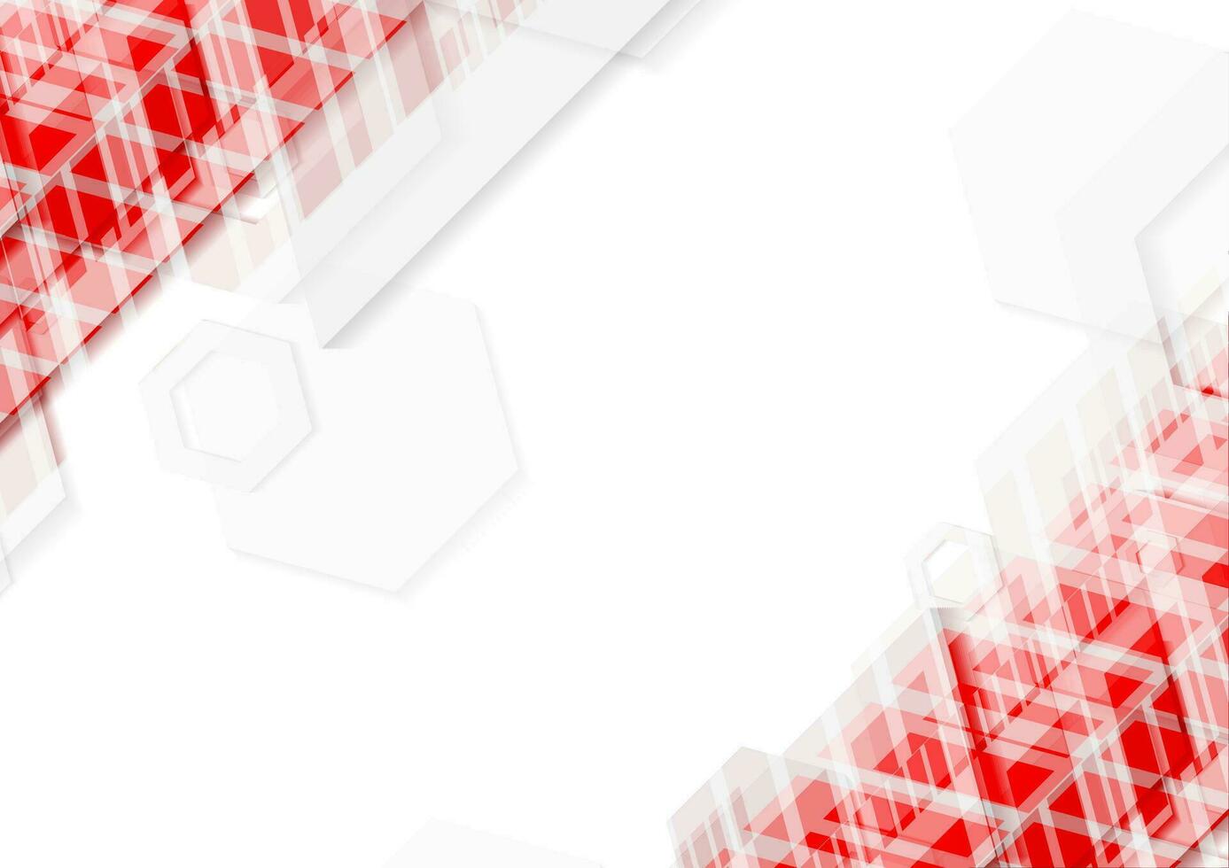 Bright red and white abstract technology background vector