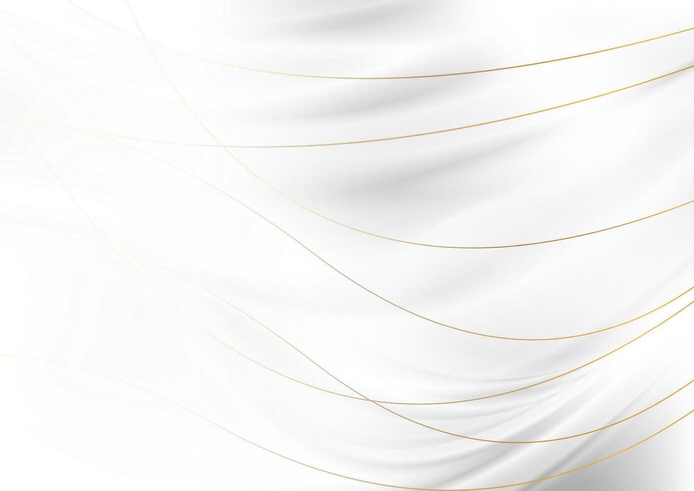 Grey silver smooth waves with curved bronze lines vector