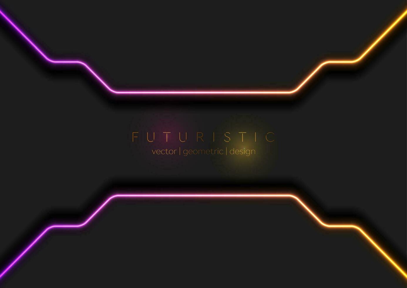 Abstract black technology background with neon light vector