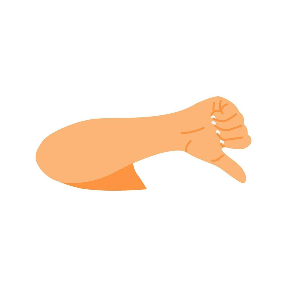 the thumb down gesture indicates dislike vector