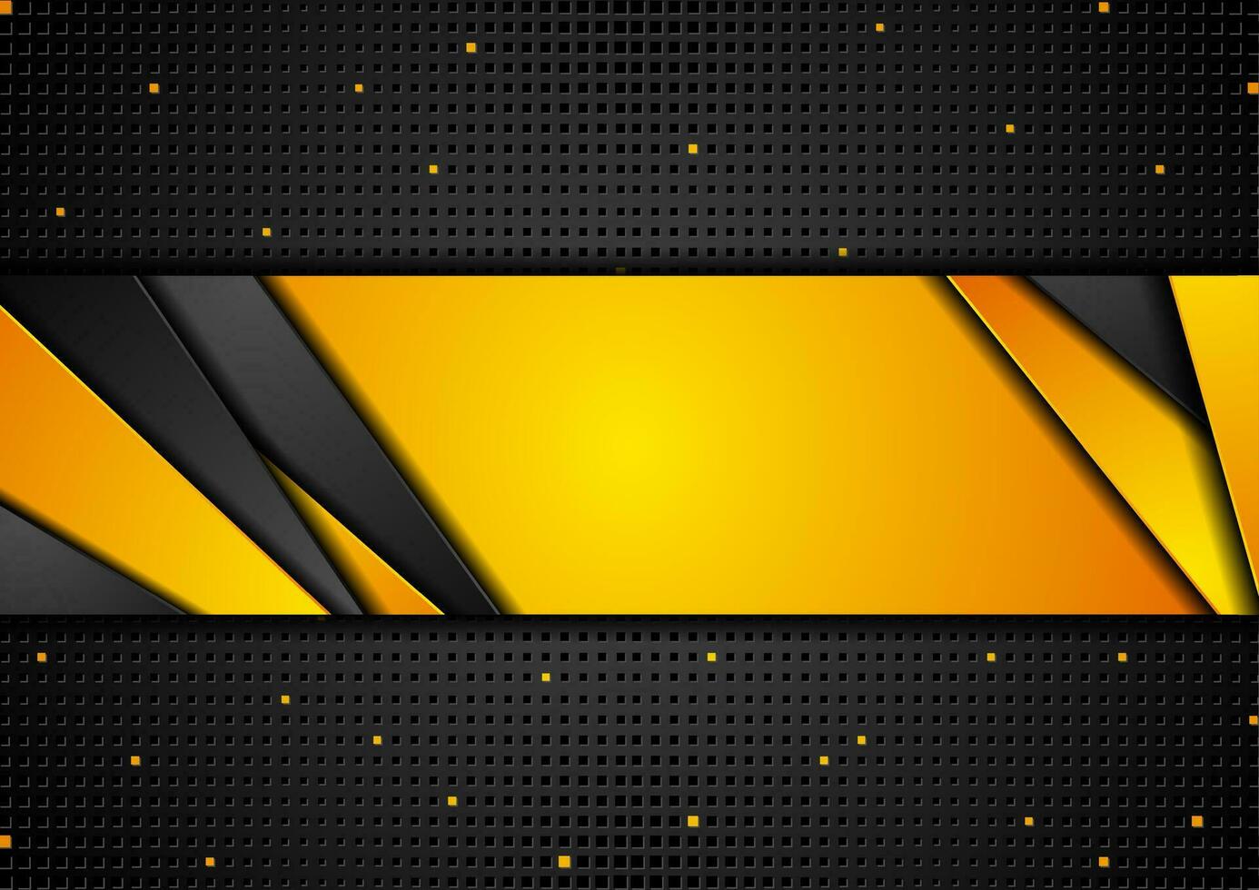 Abstract orange and black technology corporate background vector