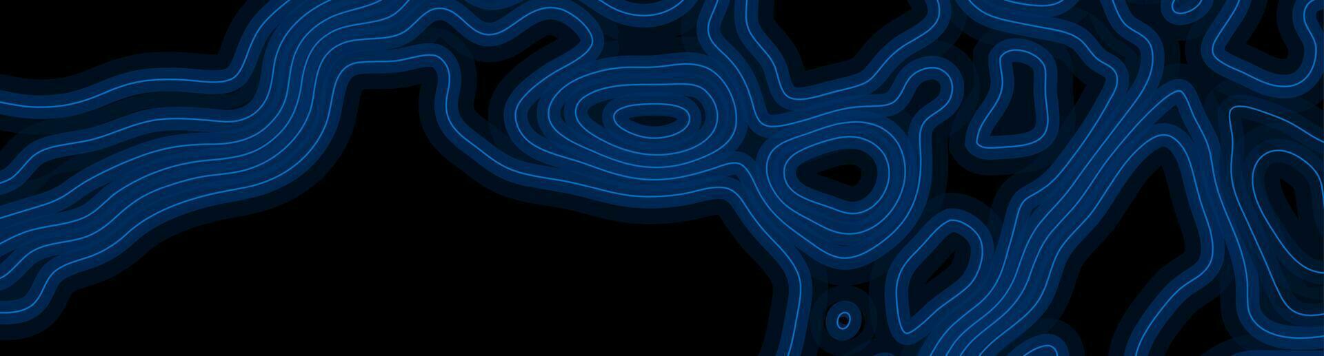 Neon outline topographic contour map abstract tech background vector