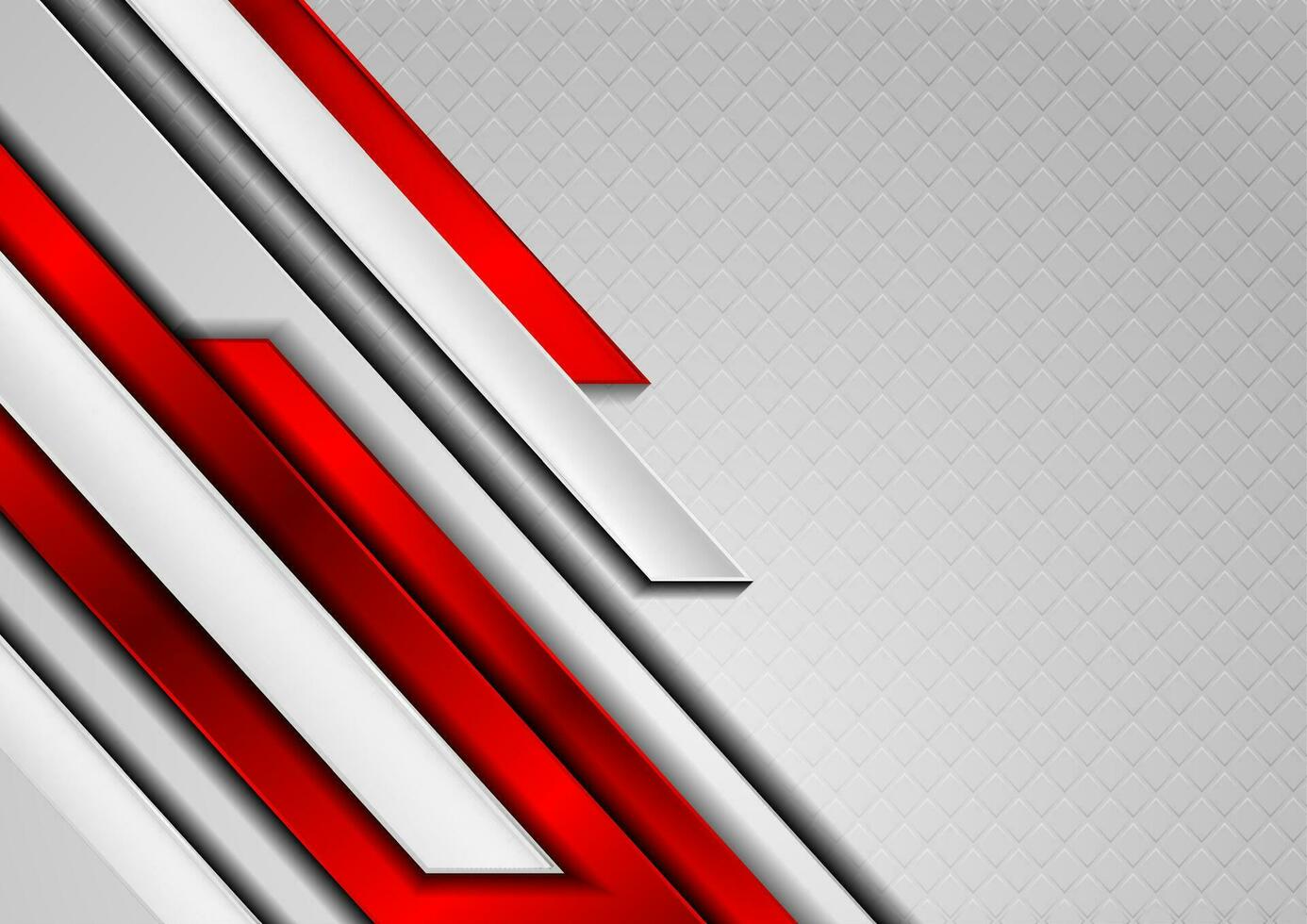 Red and grey abstract tech background with glossy stripes vector