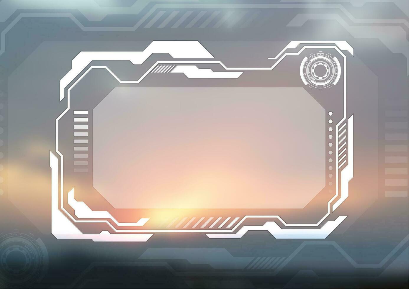 Technology futuristic HUD display interface background vector