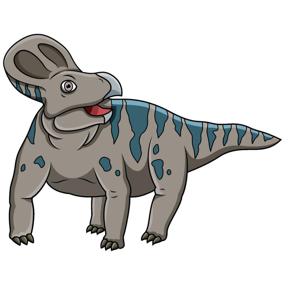 Cartoon Protoceratops isolated on white background vector