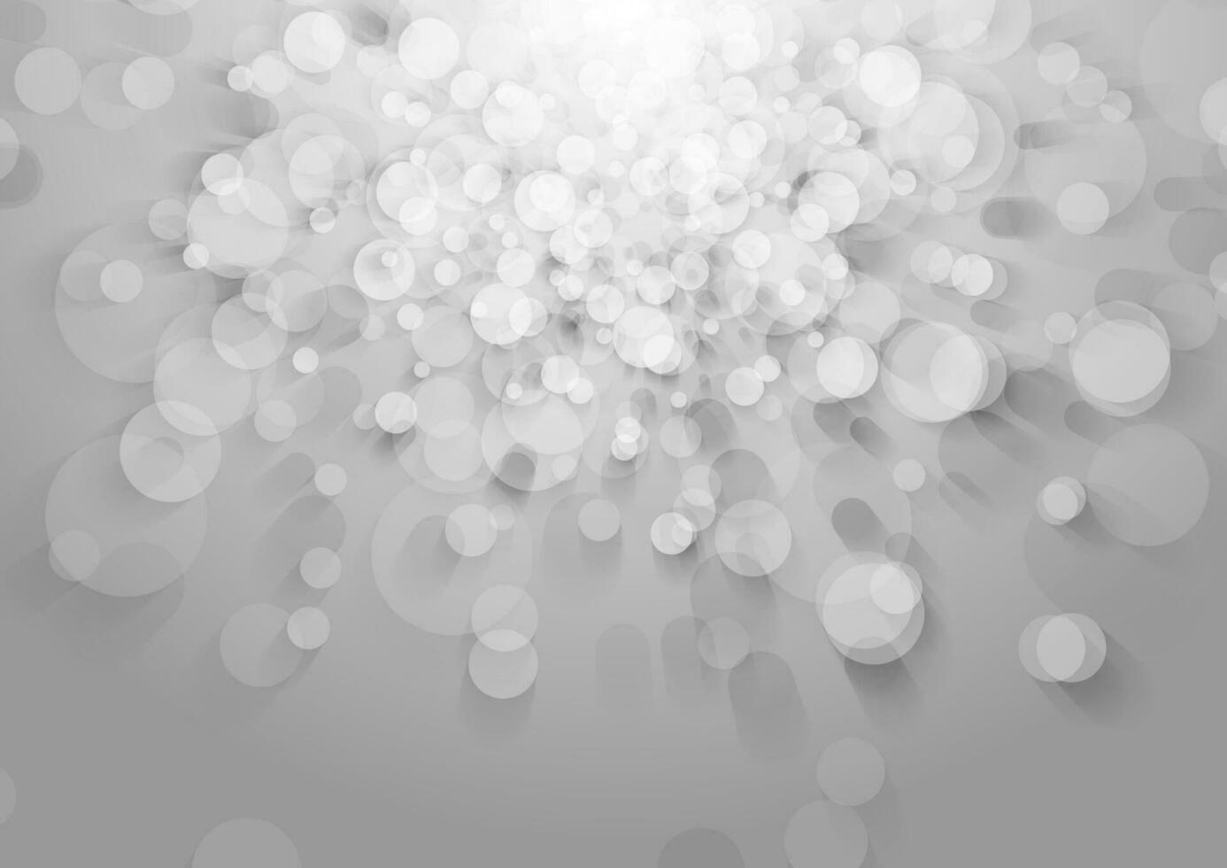 Shiny grey bokeh lights particles background vector