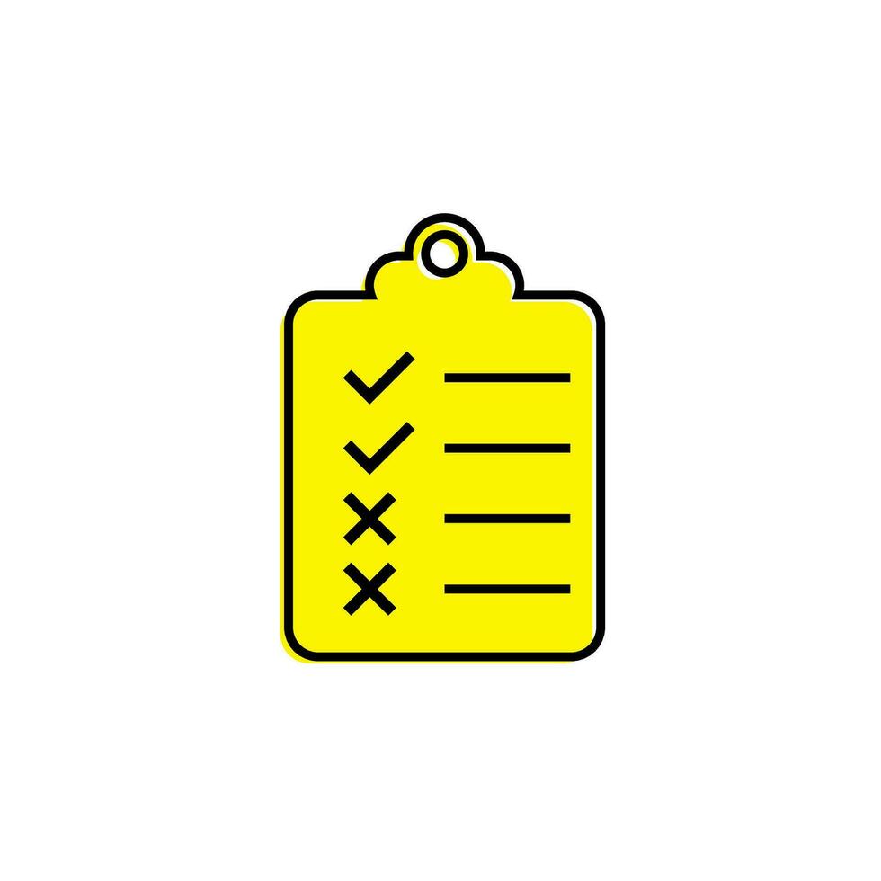 clipboard checklist icon for documents with check marks vector