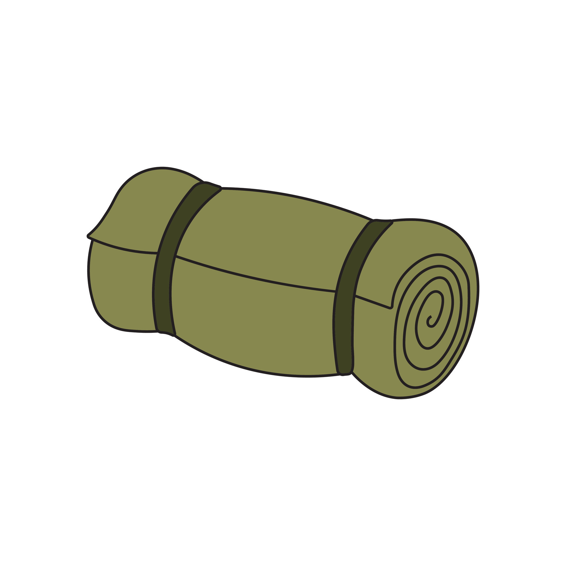 Kids drawing Cartoon Vector illustration sleeping bag icon Isolated on