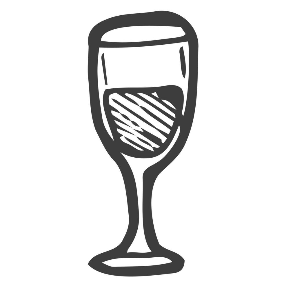 vino vaso. ilustración. vinificación productos en bosquejo estilo.vector ilustración en aislado antecedentes. clásico alcohólico beber. diseño para web, informacion gráficos. vector