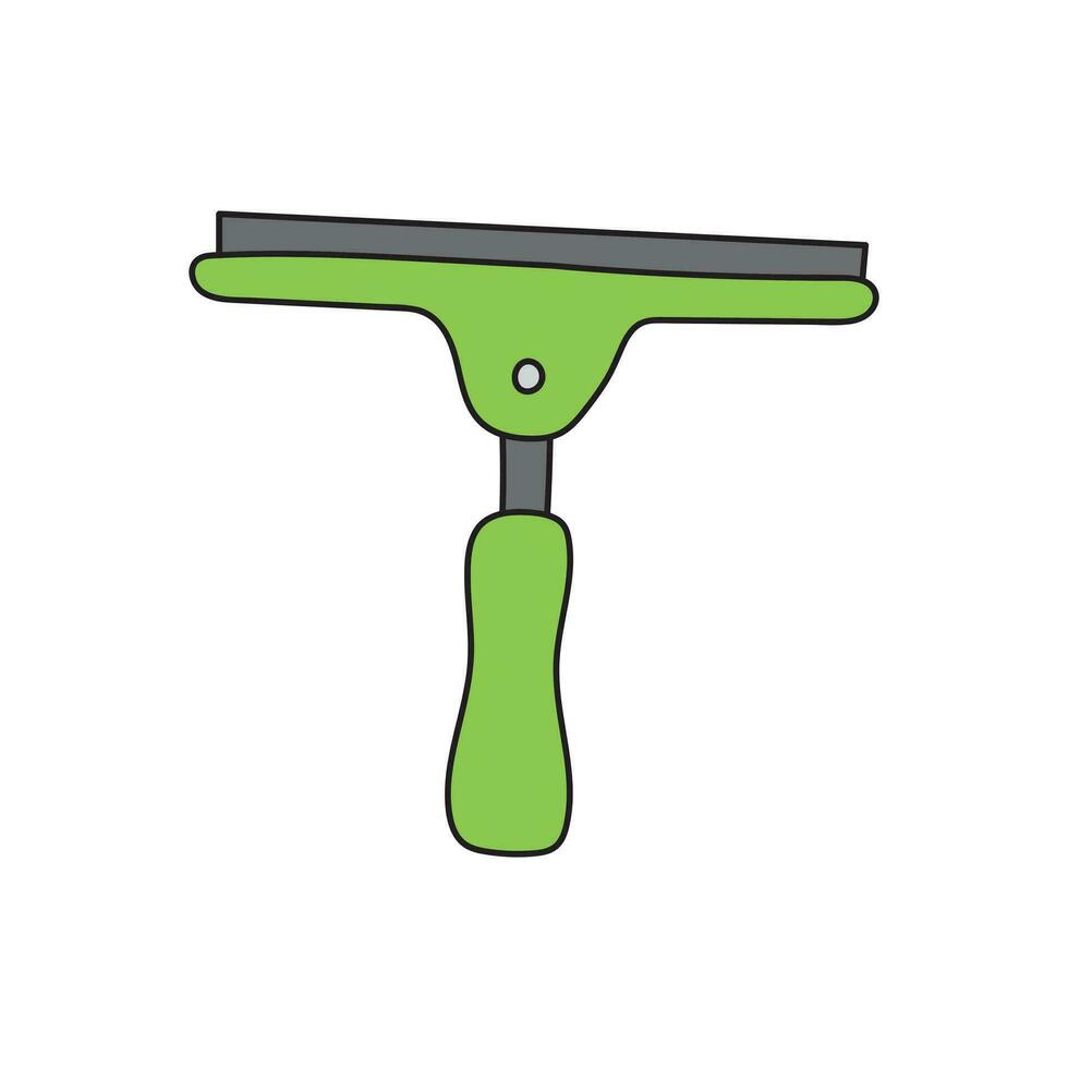Kids drawing Cartoon Vector illustration window squeegee Isolated on White Background