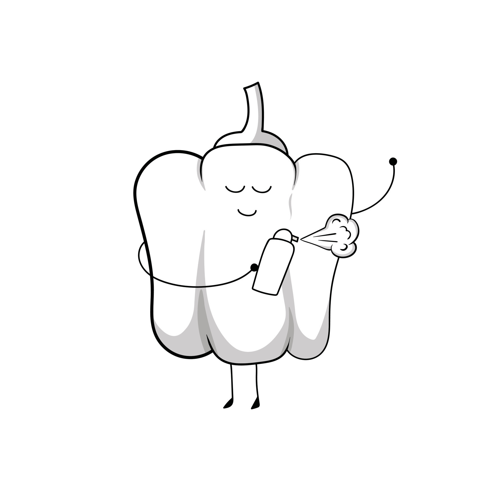 Hand drawn Kids drawing Cartoon Vector illustration cute pepper spray