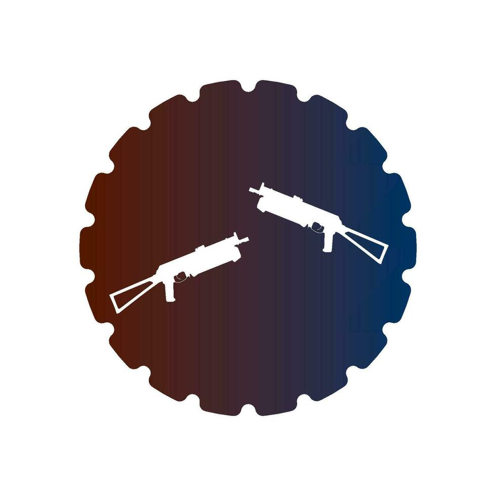 armas de fuego icono vector