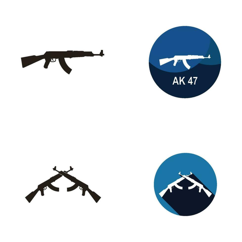 AK 47 icon vector