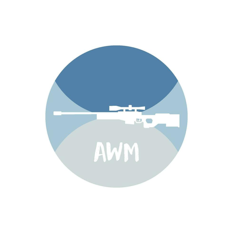 AWM weapon icon vector