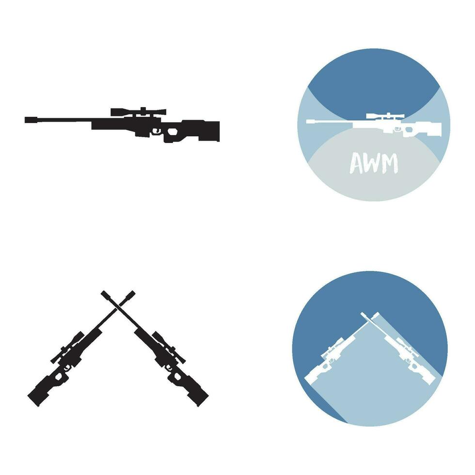 AWM weapon icon vector