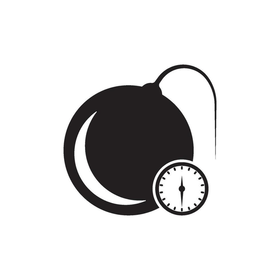 time bomb icon vector