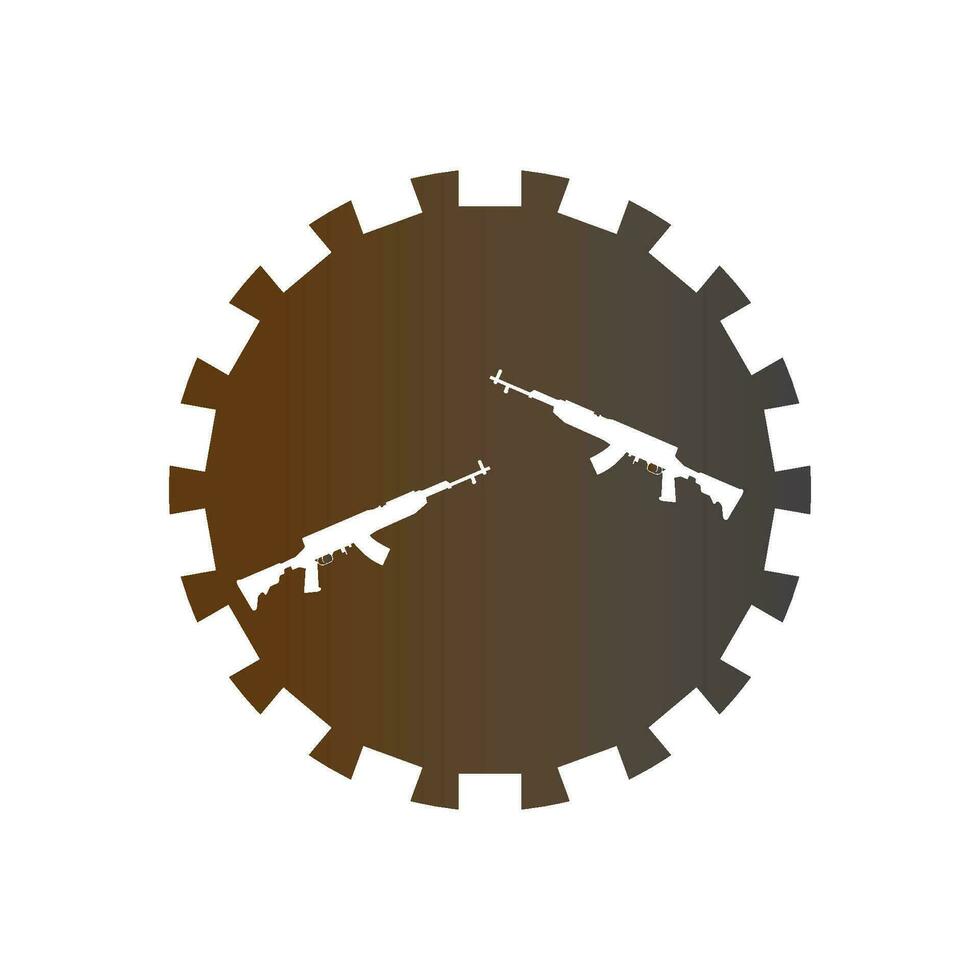 armas de fuego icono vector