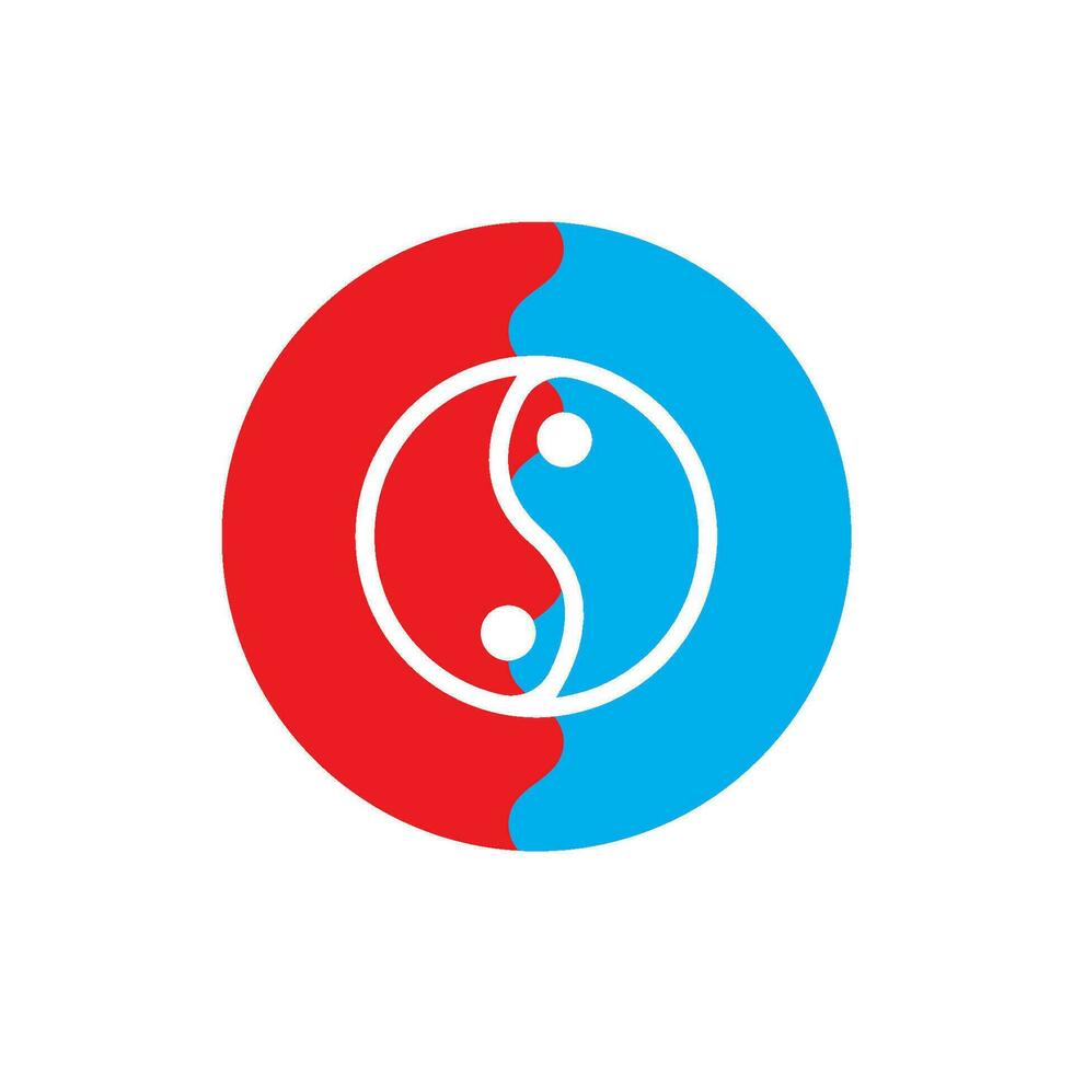 yin yang icono vector