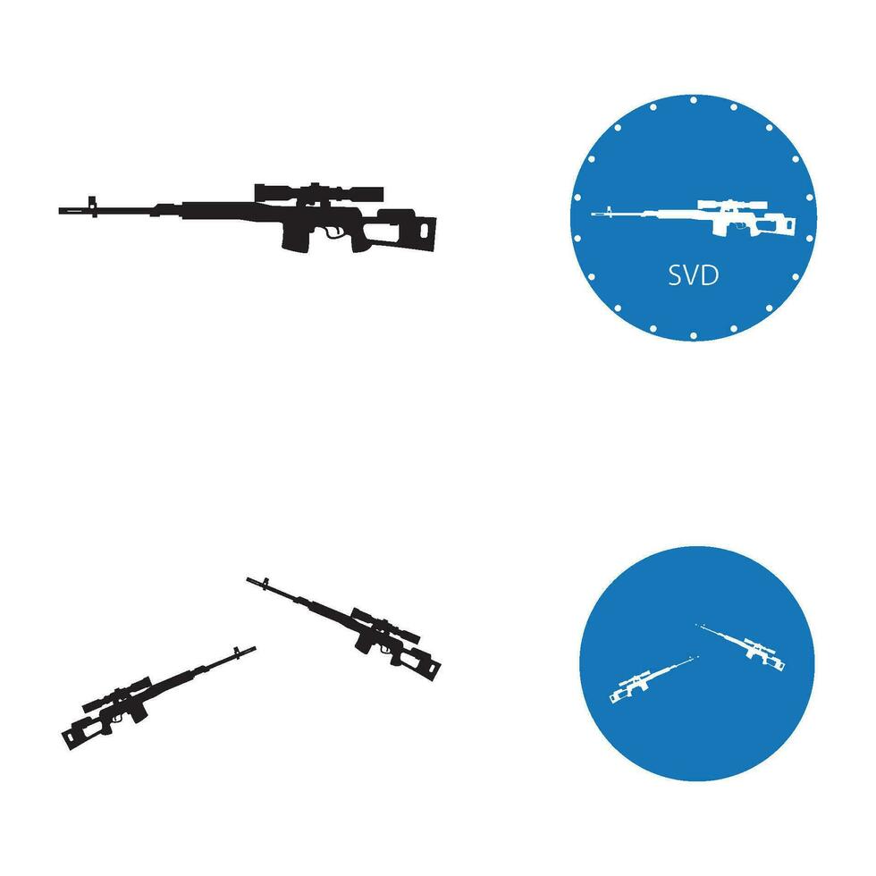 armas de fuego icono vector