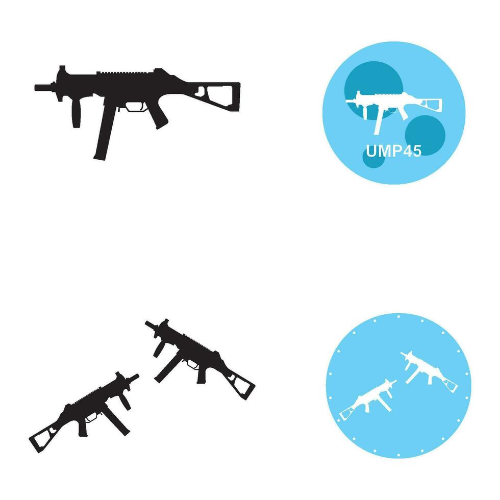 armas de fuego icono vector