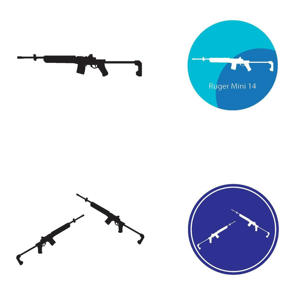 armas de fuego icono vector