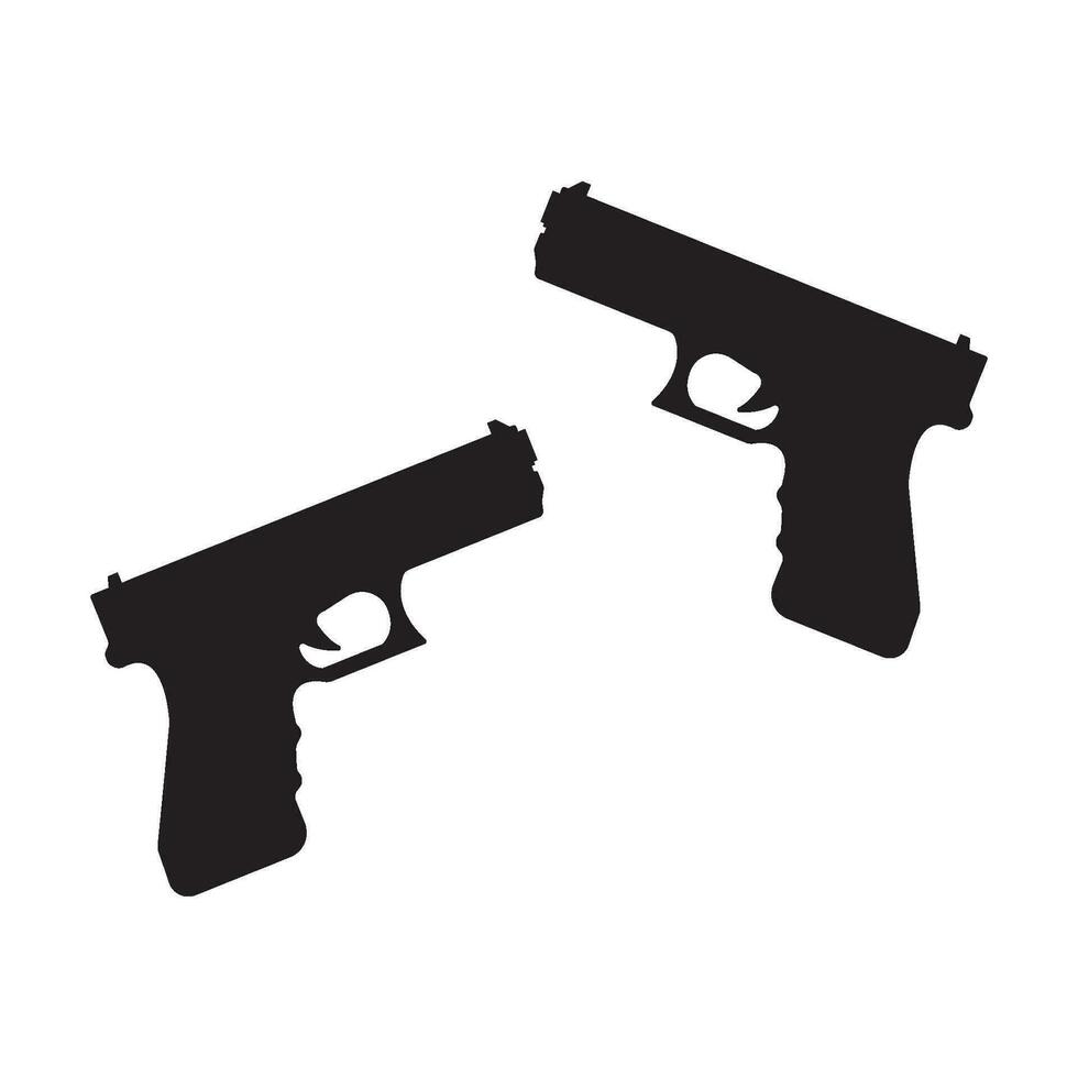 armas de fuego icono vector