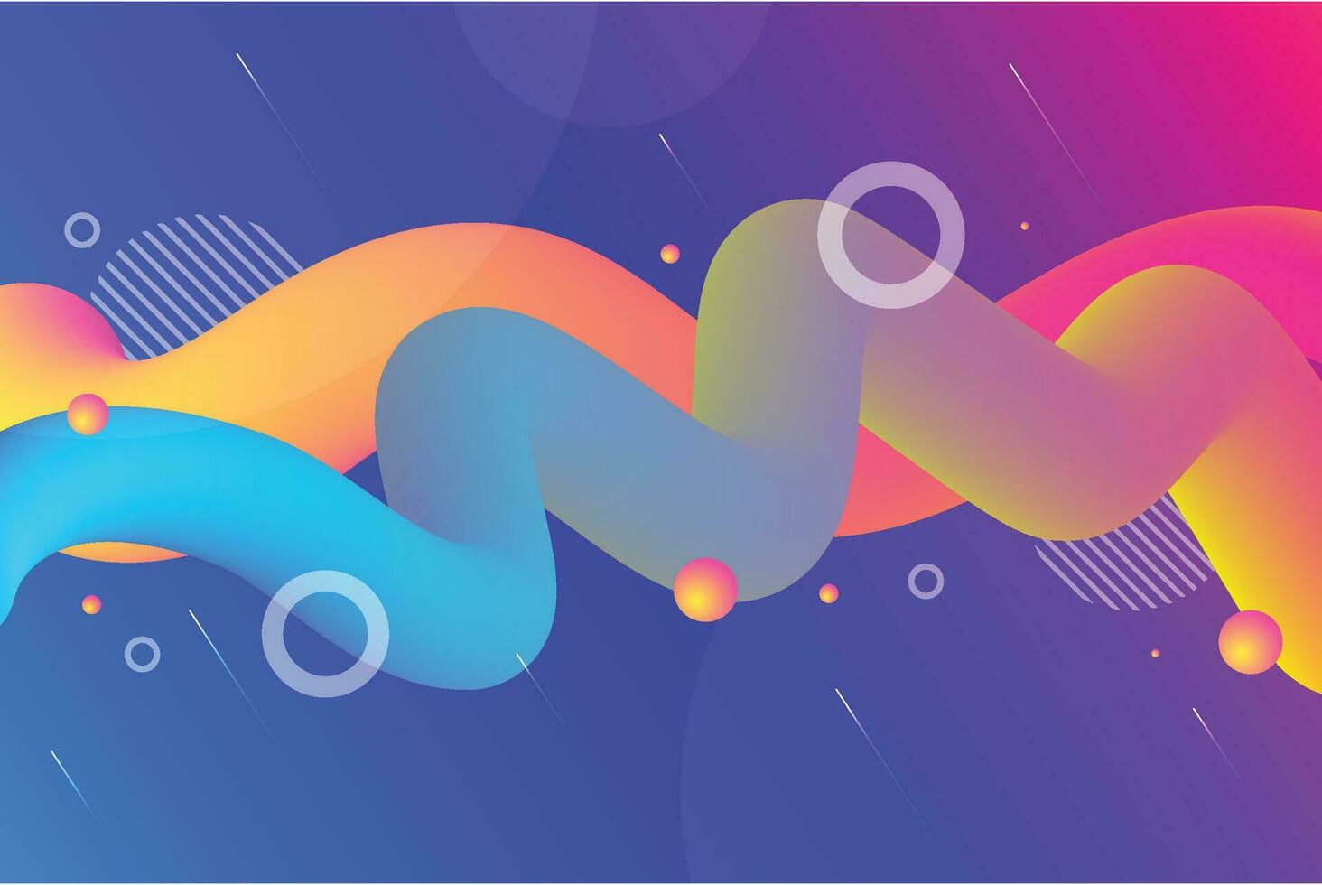 Trendy geometric background. Dynamic shapes composition. Vector illustration