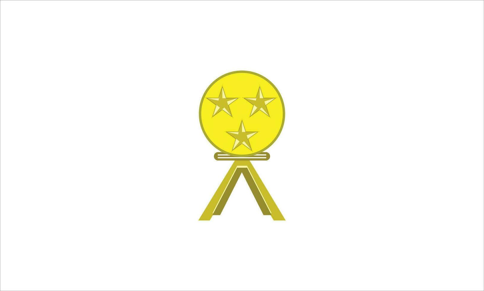 3d render of a medal on white background vector