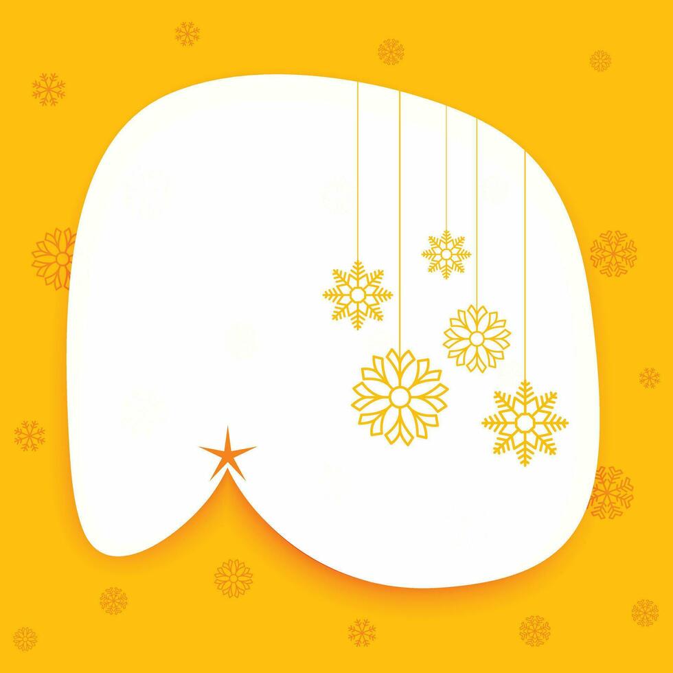 Background with golden Christmas bells, red bow and snowflakes, illustration. vector