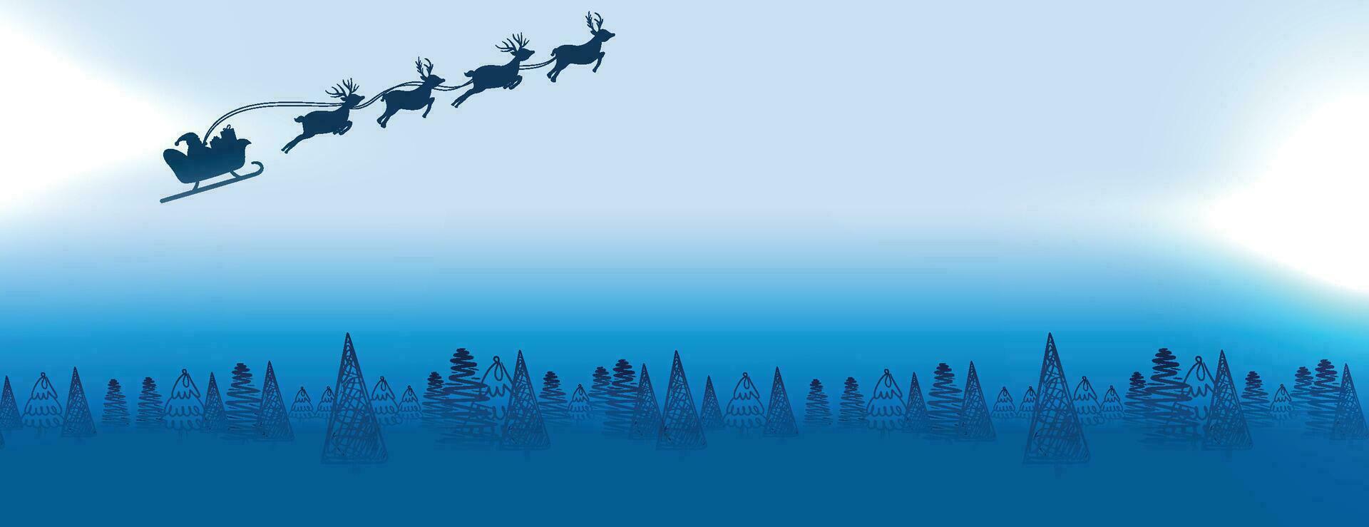 tree forest background and snowing for winter season concept.Hand drawn isolated illustrations.Merry Christmas and Happy New year Background style. vector