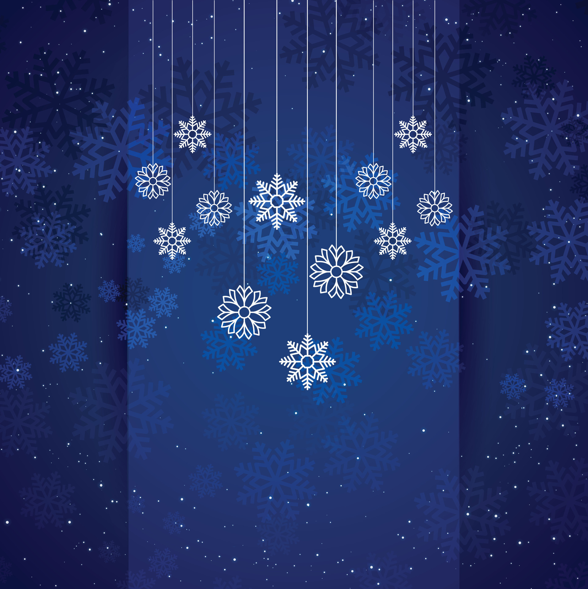 Winter Night, blue, christmas, dark, HD phone wallpaper
