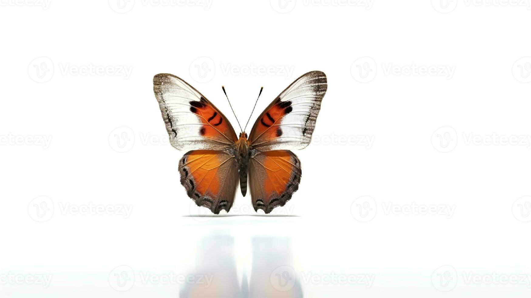 Photo of a butterfly on white background. Generative AI