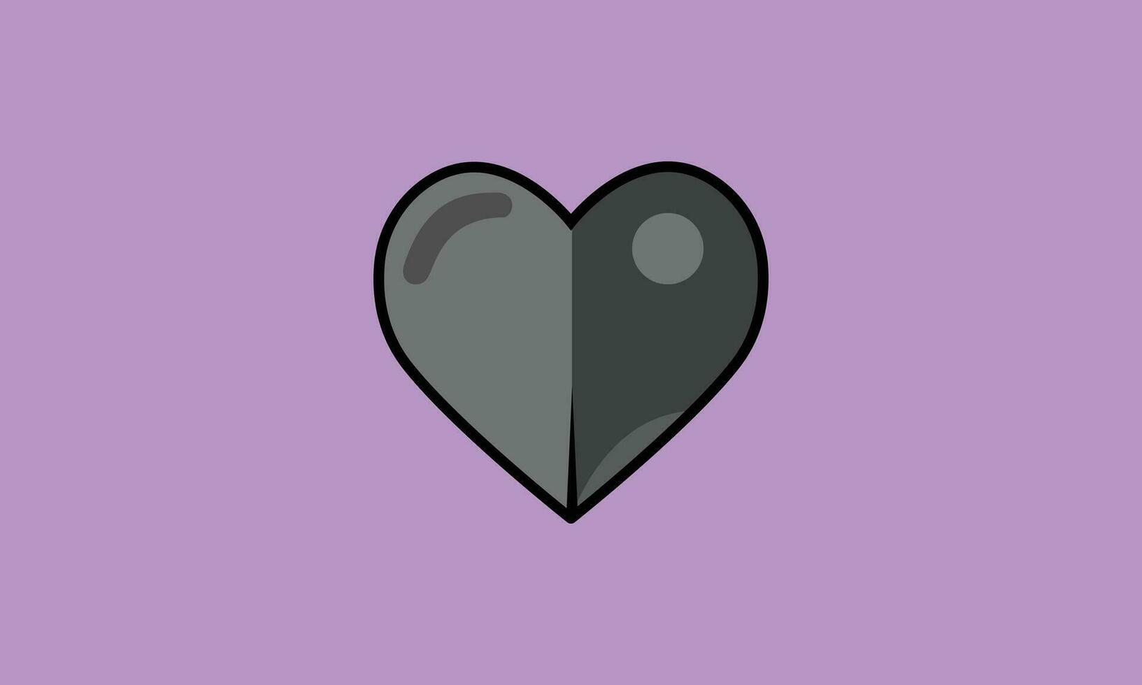 gris de colores corazón vector aislado