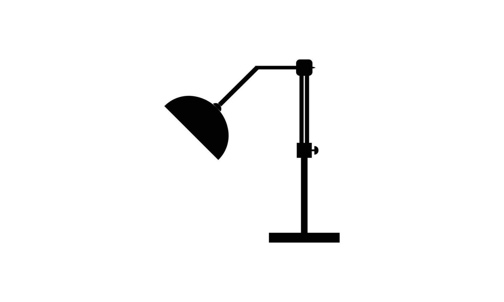 black and white modern lamp isolated vector