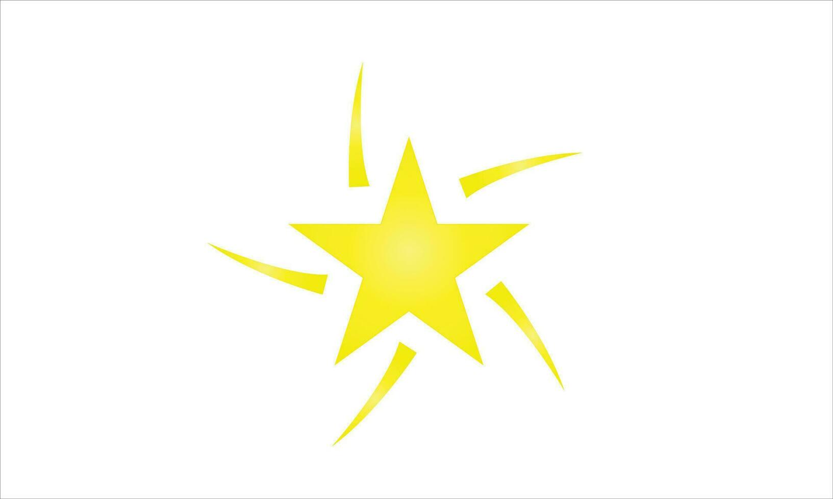 estrella logo vector diseño en blanco