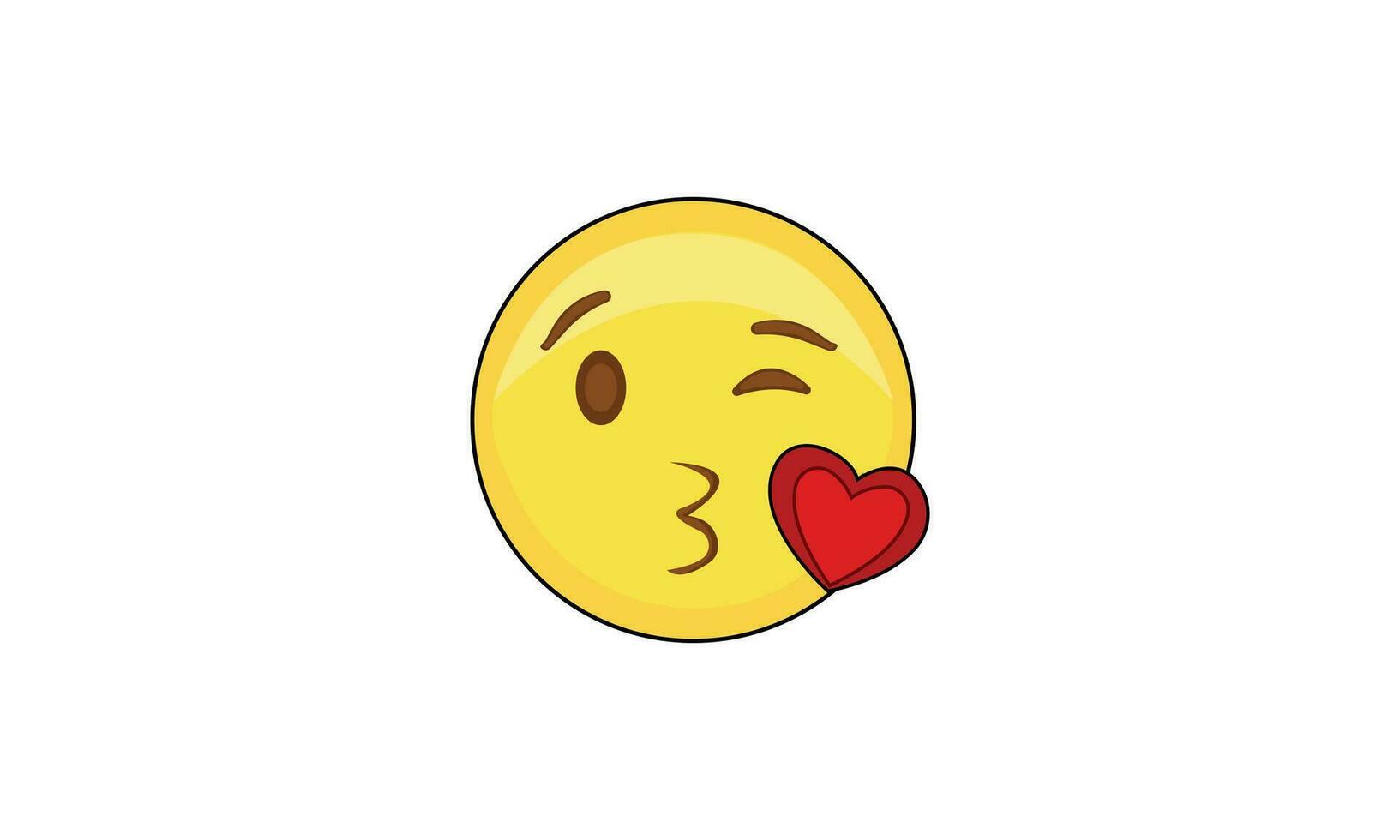 Kissing Emoji isolated on white vector