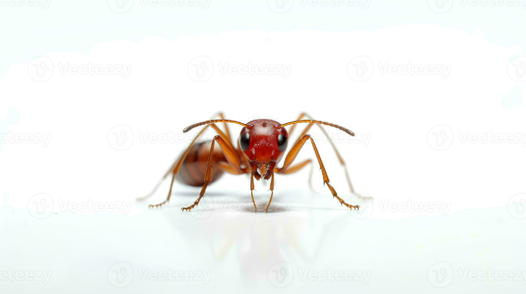 foto de un tejedor hormiga en blanco antecedentes. generativo ai