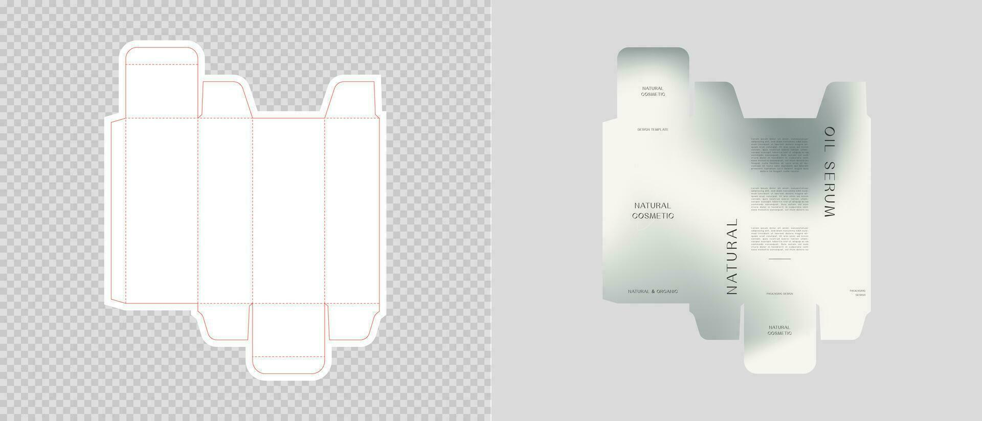 cartulina caja modelo. cosmético paquete caja diseño. vector ilustración.