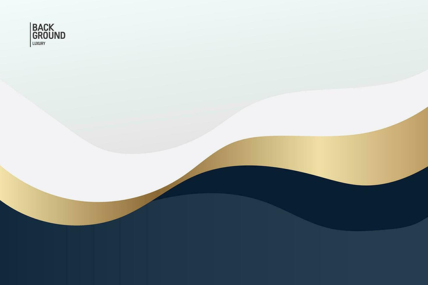 Golden navy background. Fluid banner template vector illustration. Luxury background.