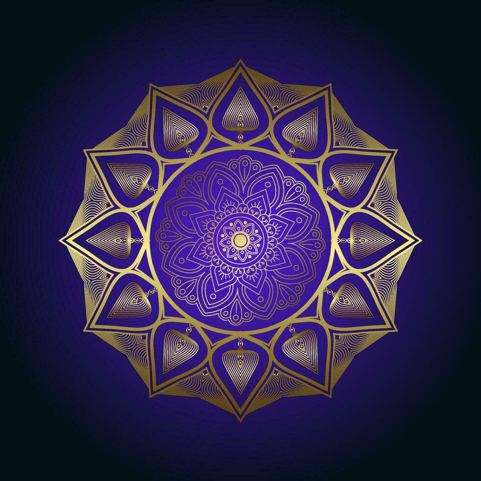 Luxury golden mandala illustration vector background