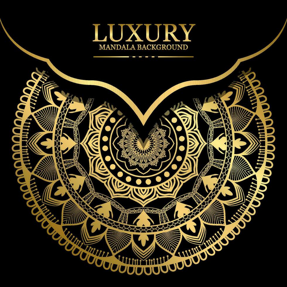 Luxury golden mandala illustration vector background