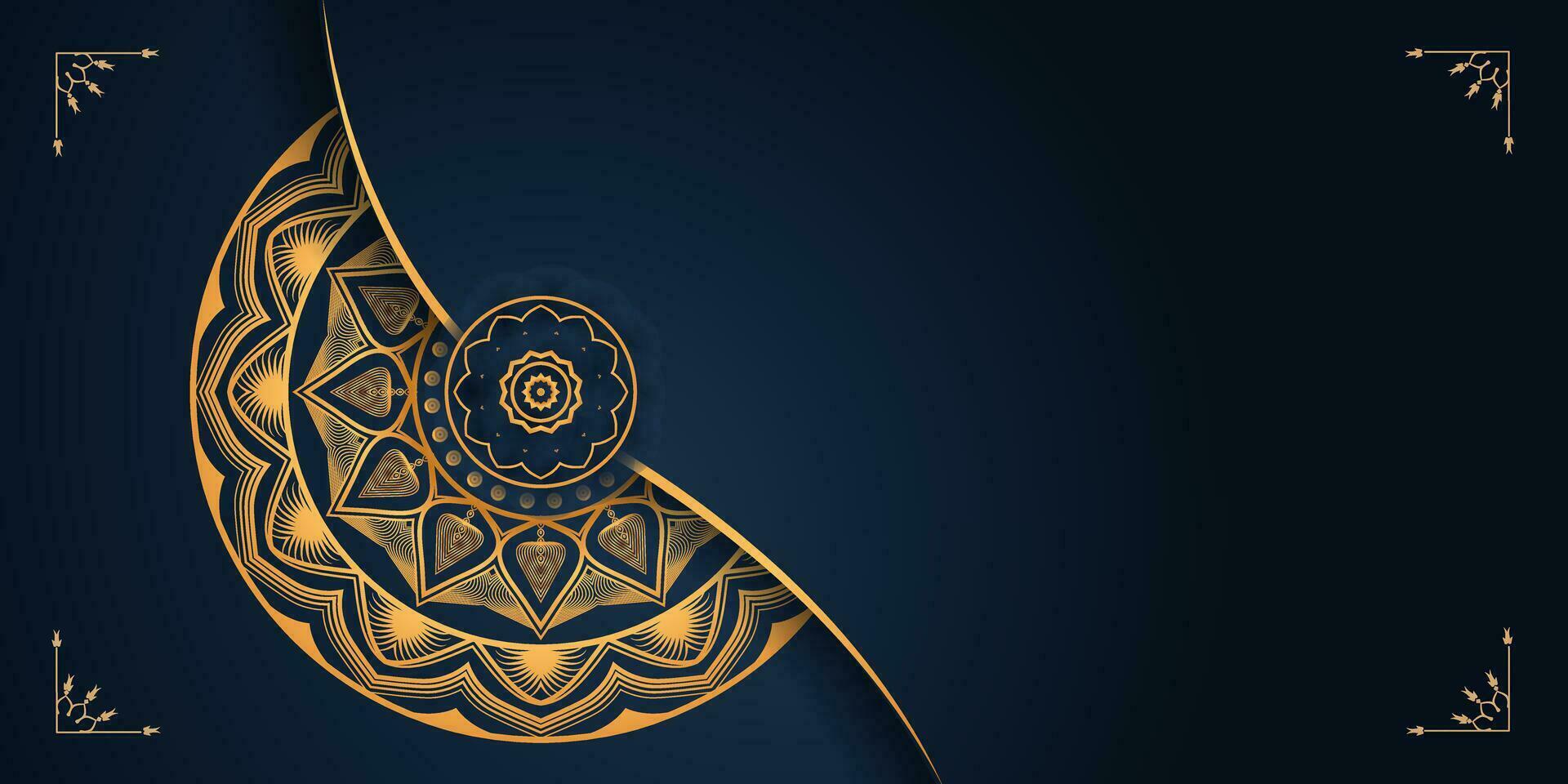 Luxury golden mandala illustration vector background