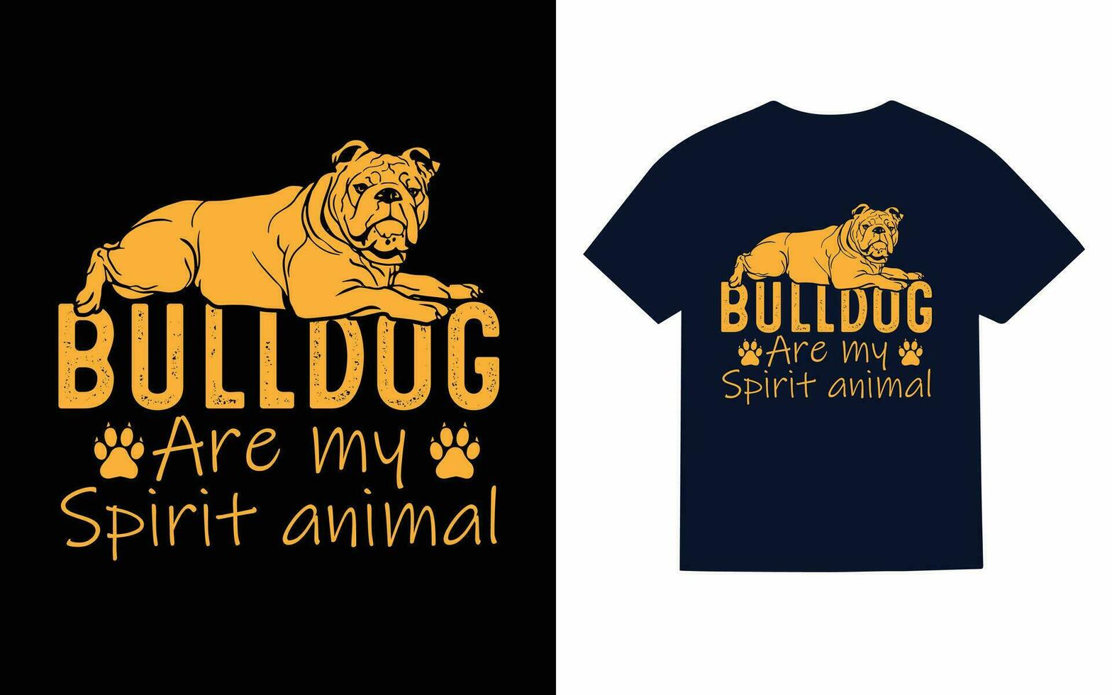 English Bulldog typography T-Shirt Design, Vector