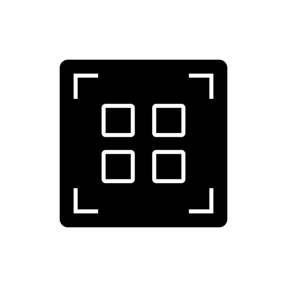 QR code silhouette icon. Payment code. Vector. vector