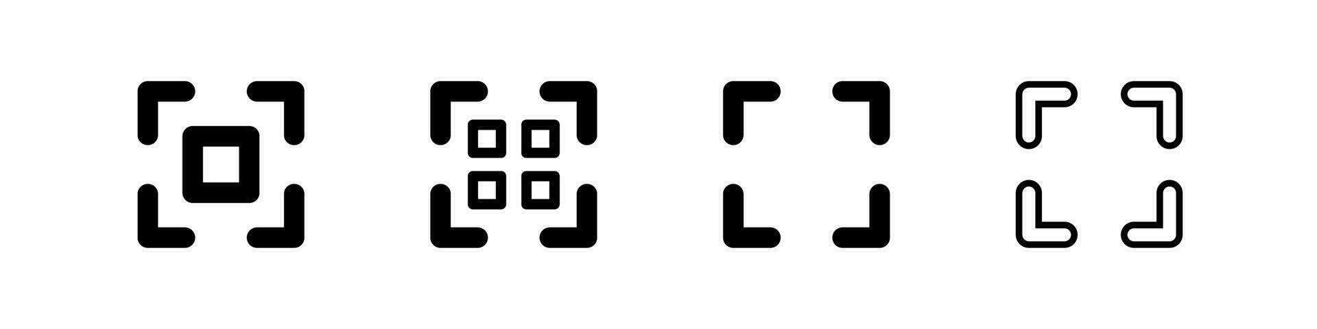 escanear icono colocar. qr código y datos exploración. vector. vector