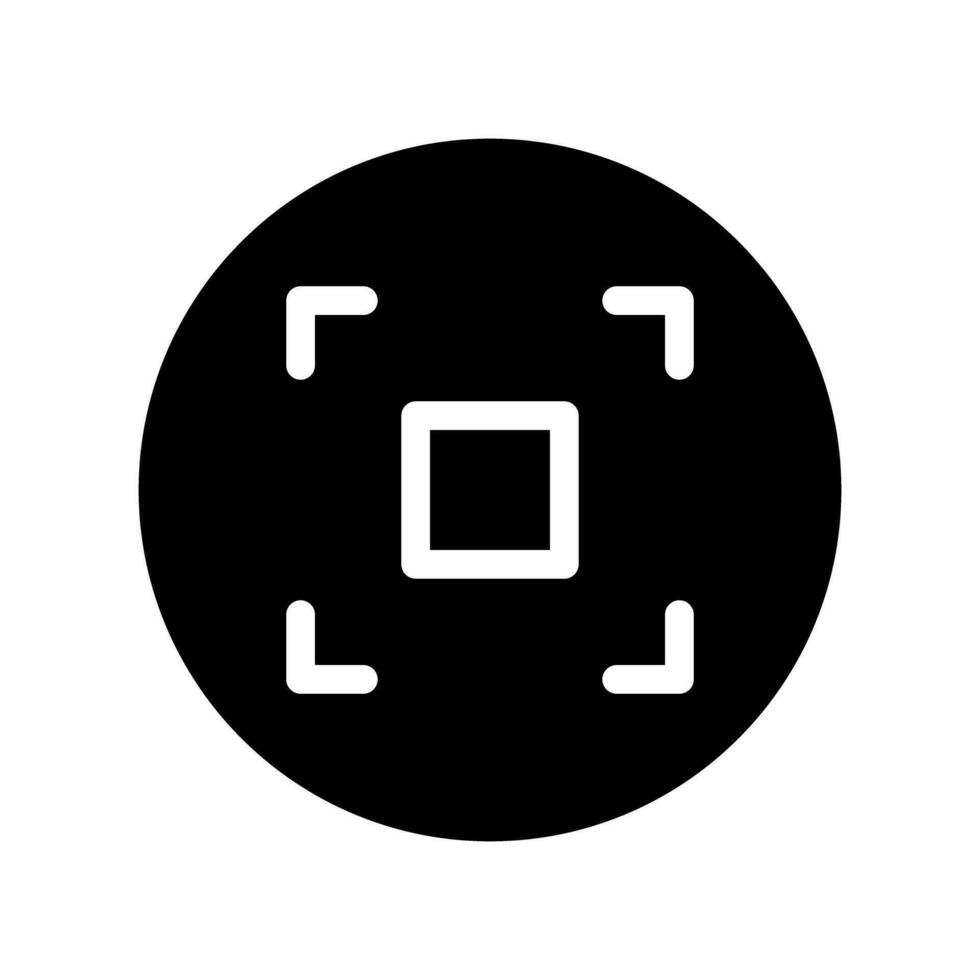 Simple round QR code scan icon. Vector. vector