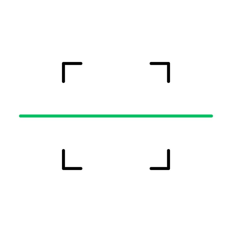 Green scanning icon. Read. Vector. vector