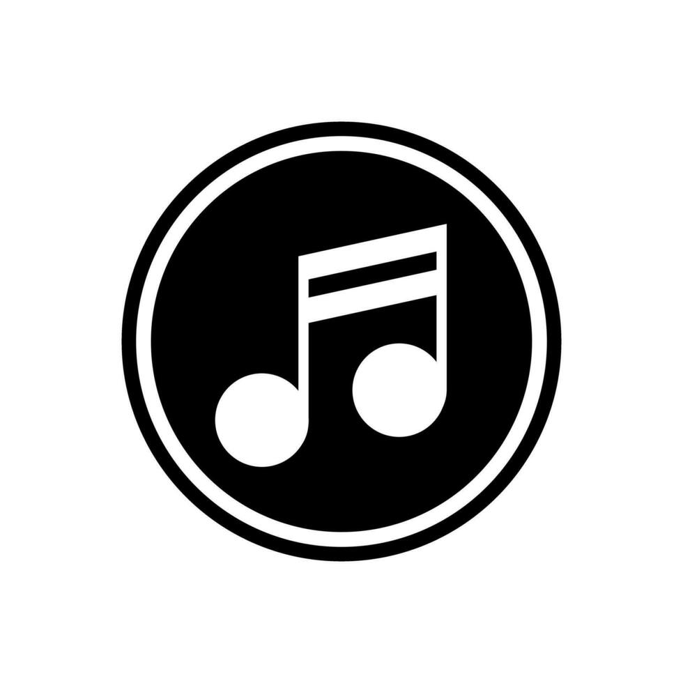 Round music note icon. Music. Rhythm. Vector. vector