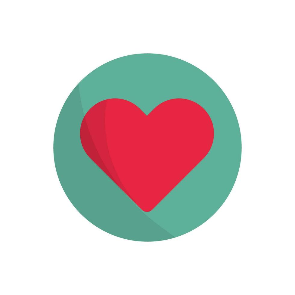 Round heart mark button icon. Love and favorite. vector. vector